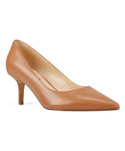 Women's Arlene Kitten Heel Pointy Toe Pumps Tan/Beige $39.60 Shoes