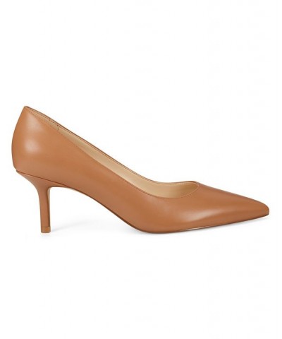 Women's Arlene Kitten Heel Pointy Toe Pumps Tan/Beige $39.60 Shoes