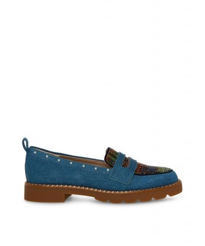 Women's Hallie Loafers Blue $49.50 Shoes