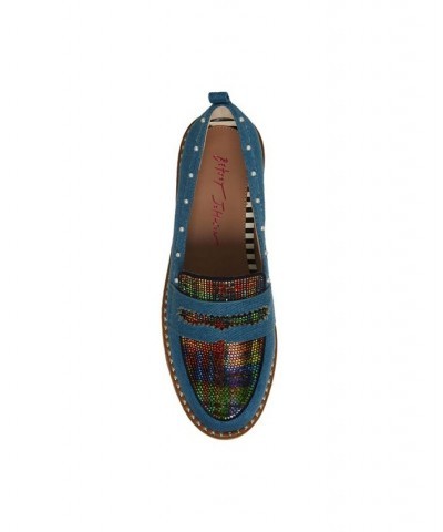 Women's Hallie Loafers Blue $49.50 Shoes