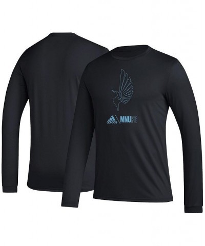 Men's Black Minnesota United FC Icon Long Sleeve T-shirt $23.00 T-Shirts