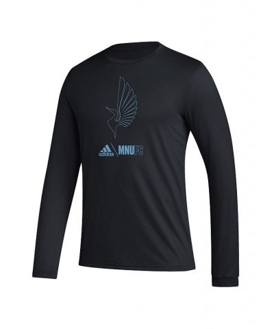 Men's Black Minnesota United FC Icon Long Sleeve T-shirt $23.00 T-Shirts