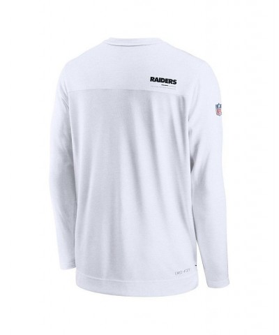 Men's Gray Las Vegas Raiders 2022 Sideline Coach Chevron Lock Up Performance Long Sleeve T-shirt $29.69 T-Shirts