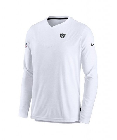 Men's Gray Las Vegas Raiders 2022 Sideline Coach Chevron Lock Up Performance Long Sleeve T-shirt $29.69 T-Shirts