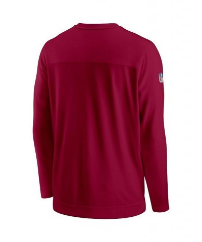 Men's Burgundy Washington Football Team Sideline Coaches Performance Long Sleeve V-Neck T-shirt $35.74 T-Shirts