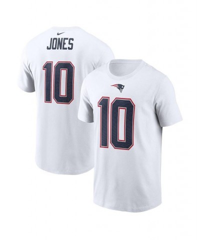 Men's Mac Jones White New England Patriots Player Name Number T-shirt $27.99 T-Shirts