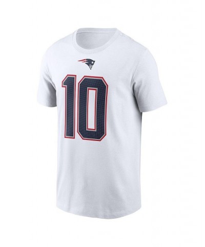 Men's Mac Jones White New England Patriots Player Name Number T-shirt $27.99 T-Shirts