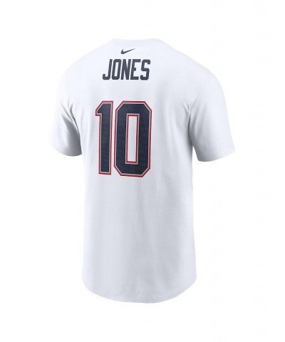 Men's Mac Jones White New England Patriots Player Name Number T-shirt $27.99 T-Shirts