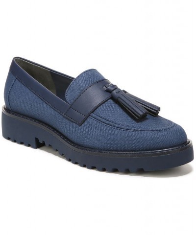 Carolynn Lug Sole Loafers Blue $51.60 Shoes