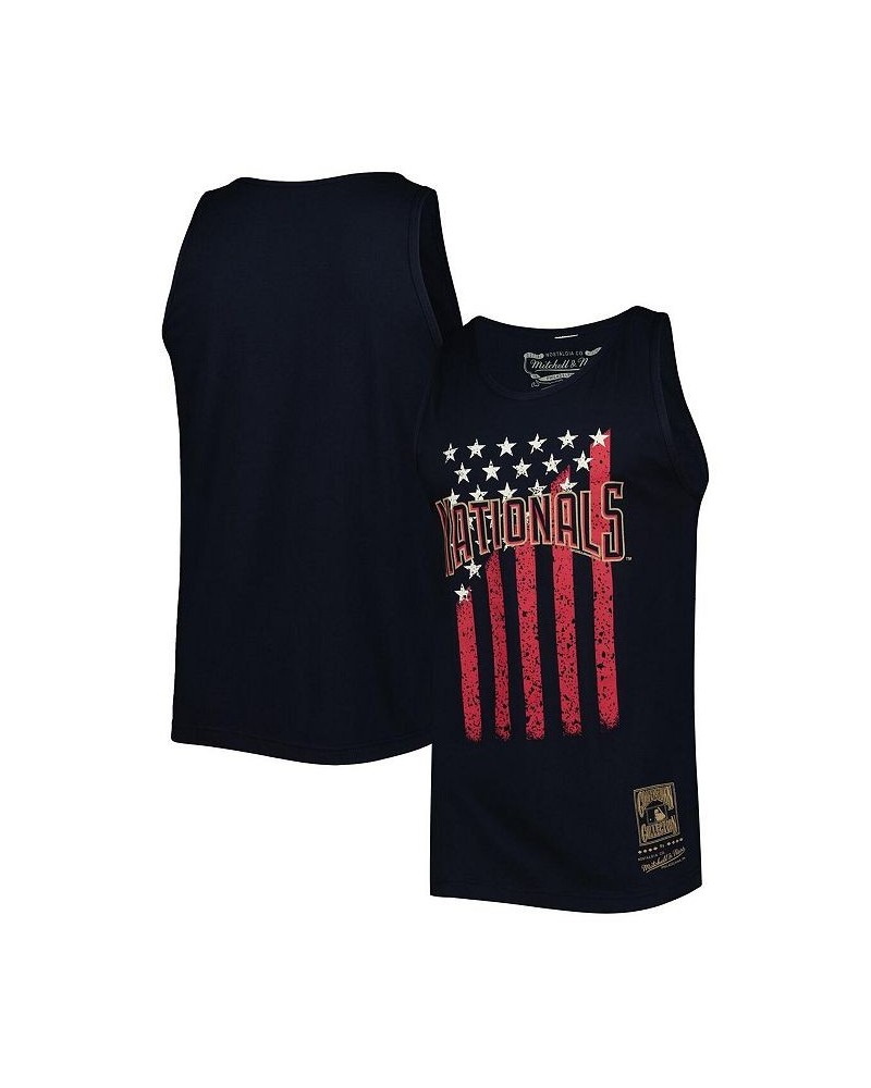 Men's Navy Washington Nationals Cooperstown Collection Stars and Stripes Tank Top $19.37 T-Shirts