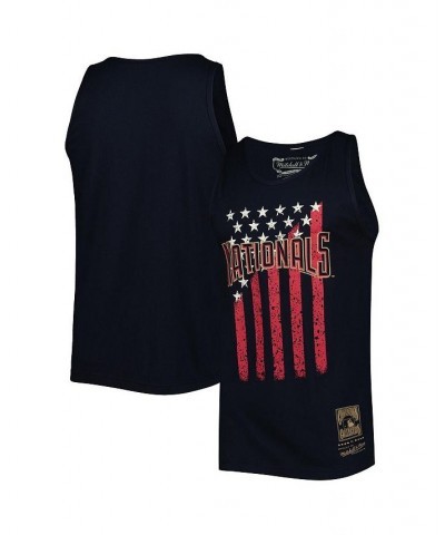 Men's Navy Washington Nationals Cooperstown Collection Stars and Stripes Tank Top $19.37 T-Shirts