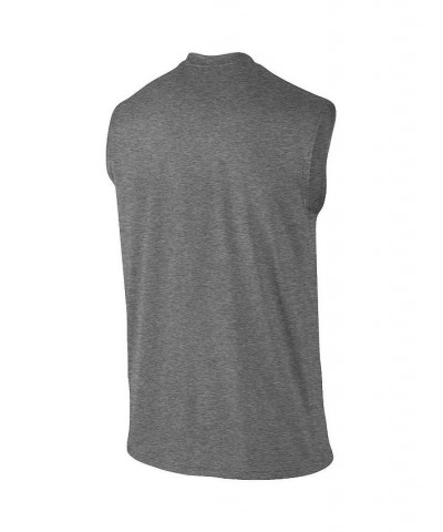 Men's Heathered Gray Alabama Crimson Tide Wordmark Drop Legend Performance Tank Top $28.99 T-Shirts