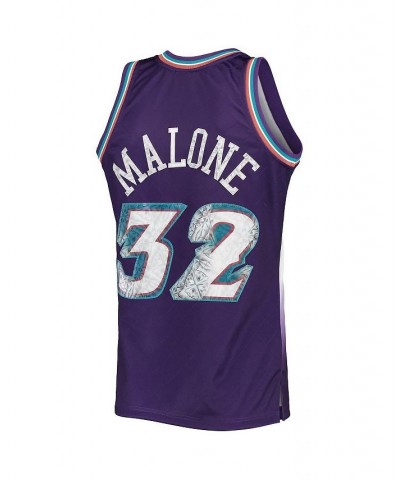 Men's Karl Malone Purple Utah Jazz 1996-97 Hardwood Classics 75th Anniversary Diamond Swingman Jersey $94.50 Jersey