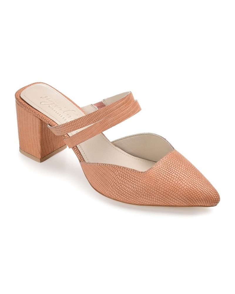 Women's Kaitlynn Slip On Heels Pink $49.20 Shoes