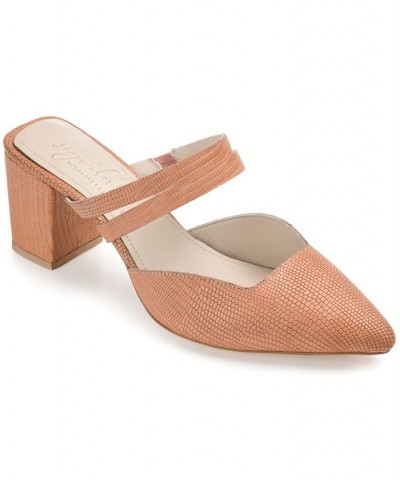 Women's Kaitlynn Slip On Heels Pink $49.20 Shoes