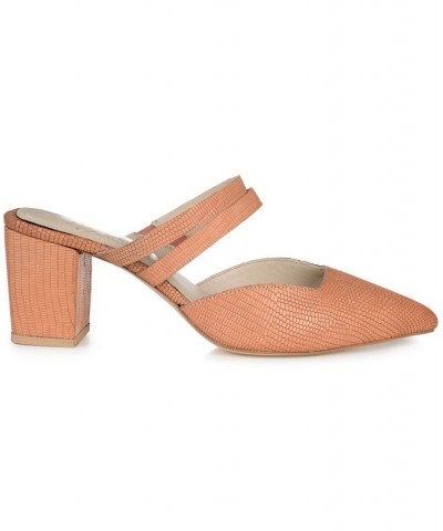 Women's Kaitlynn Slip On Heels Pink $49.20 Shoes