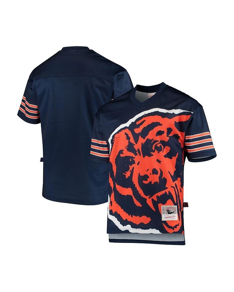 Men's Navy Chicago Bears Big Face Historic Logo V-Neck T-shirt $42.00 T-Shirts