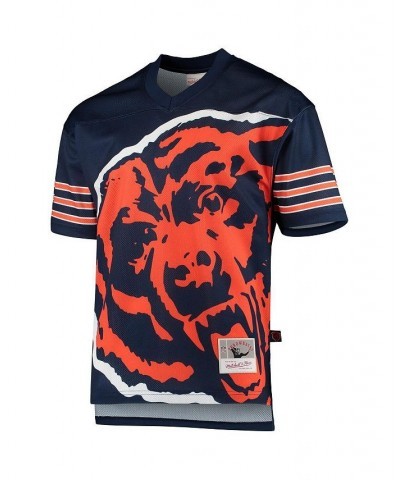 Men's Navy Chicago Bears Big Face Historic Logo V-Neck T-shirt $42.00 T-Shirts