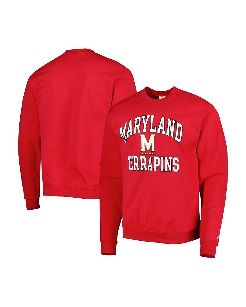 Men's Red Maryland Terrapins High Motor Pullover Sweatshirt $29.25 Sweatshirt