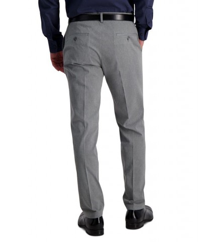 Men’s Iron Free Premium Khaki Slim-Fit Flat-Front Pant Gray $30.79 Pants