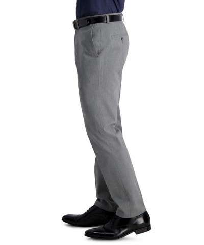 Men’s Iron Free Premium Khaki Slim-Fit Flat-Front Pant Gray $30.79 Pants