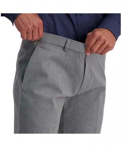 Men’s Iron Free Premium Khaki Slim-Fit Flat-Front Pant Gray $30.79 Pants