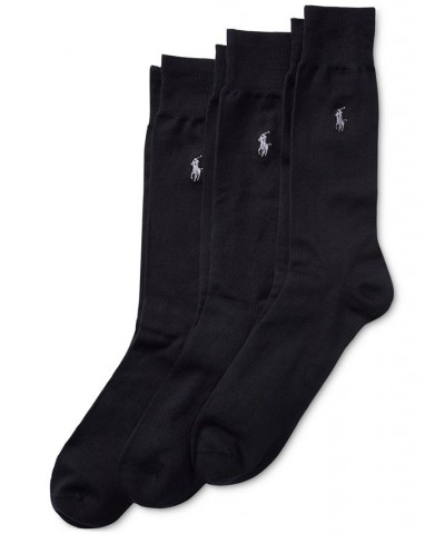 Men's 3 Pack Super-Soft Dress Socks Black $20.40 Socks