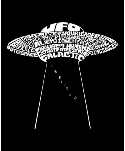 Men's Flying Saucer UFO Word Art T-shirt Gray $12.50 T-Shirts