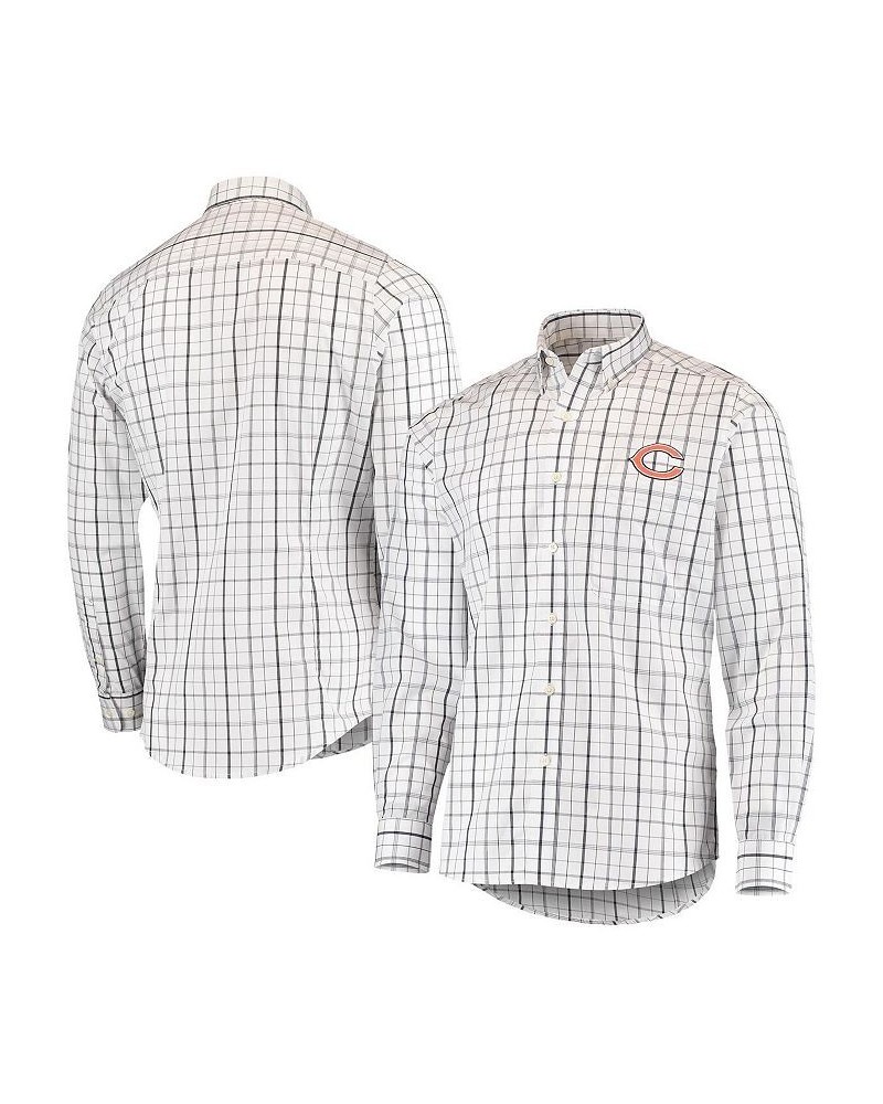 Men's White and Navy Chicago Bears Keen Long Sleeve Button-Down Shirt $35.72 Shirts