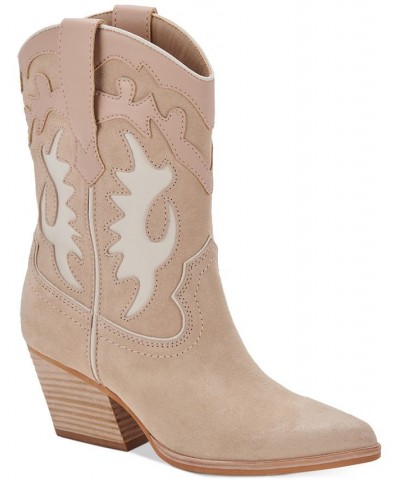 Women's Landen Western Booties Tan/Beige $69.26 Shoes