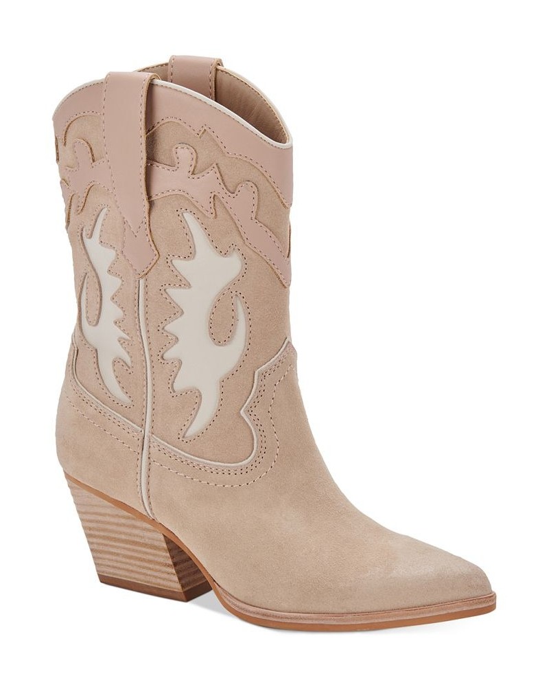 Women's Landen Western Booties Tan/Beige $69.26 Shoes