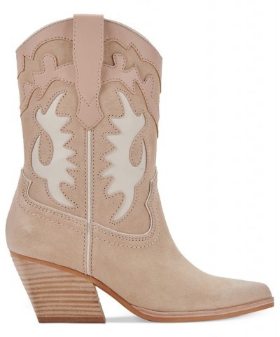 Women's Landen Western Booties Tan/Beige $69.26 Shoes