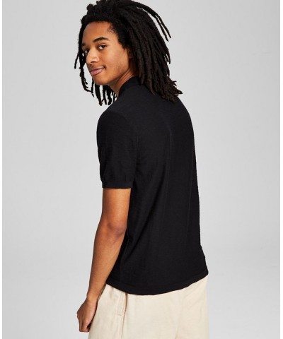 Men's Soft Knit Short-Sleeve Polo Shirt Black $14.11 Shirts