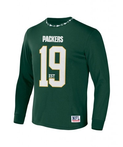 Men's NFL X Staple Hunter Green Green Bay Packers Core Long Sleeve Jersey Style T-shirt $20.21 T-Shirts