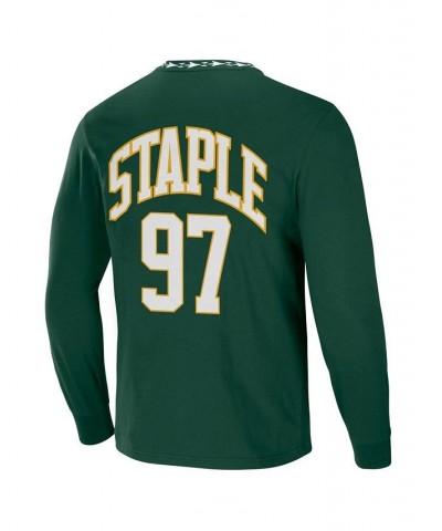 Men's NFL X Staple Hunter Green Green Bay Packers Core Long Sleeve Jersey Style T-shirt $20.21 T-Shirts