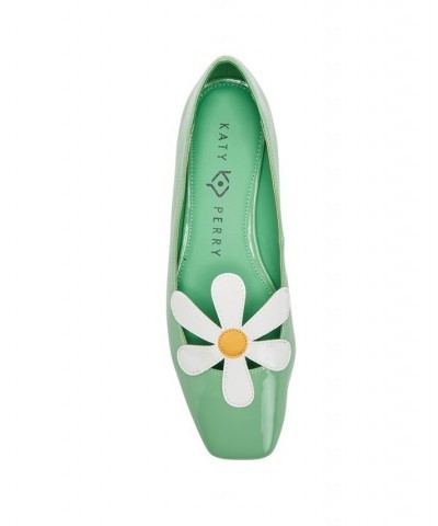 Women's The Evie Daisy Slip-On Flats Green $52.47 Shoes