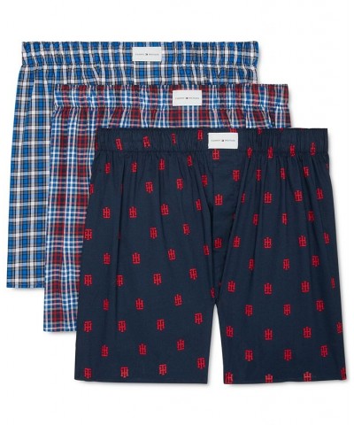 Men's 3-Pk. Classic Printed Cotton Poplin Boxers PD03 $19.59 Underwear