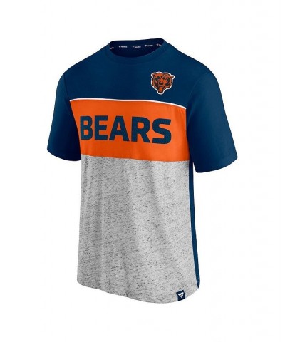 Men's Branded Navy and Heathered Gray Chicago Bears Colorblock T-shirt $20.00 T-Shirts