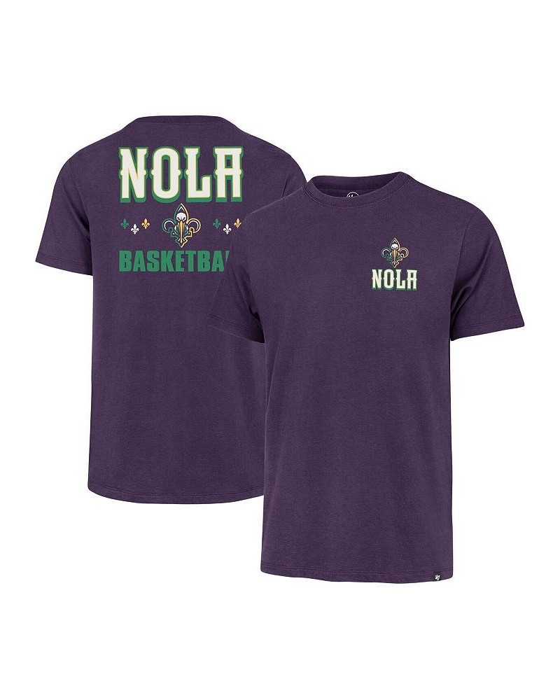 Men's Purple New Orleans Pelicans 2022/23 City Edition Backer Franklin T-shirt $26.49 T-Shirts