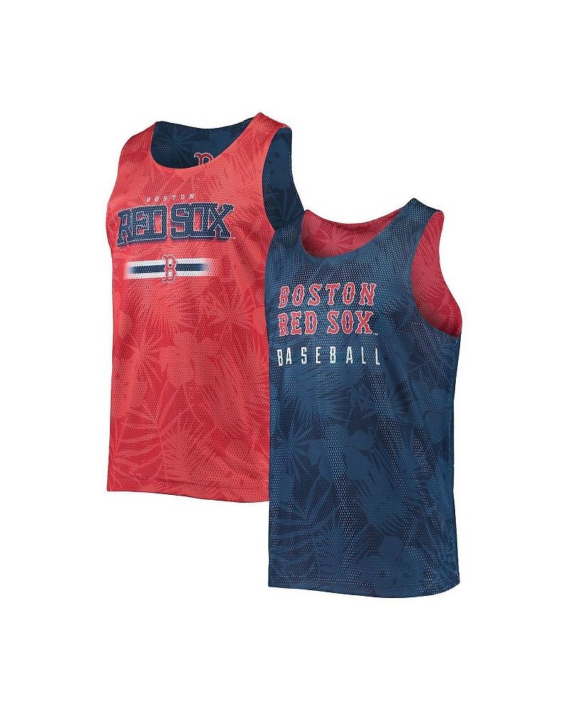 Men's Navy Boston Red Sox Floral Reversible Mesh Tank Top $24.50 T-Shirts