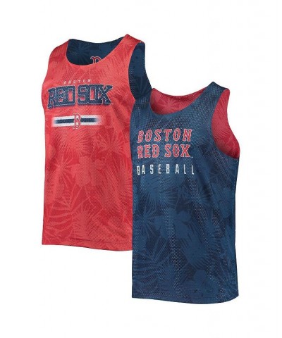 Men's Navy Boston Red Sox Floral Reversible Mesh Tank Top $24.50 T-Shirts