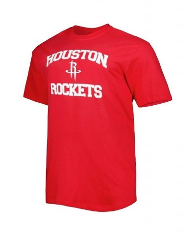 Men's Red Houston Rockets Big and Tall Heart and Soul T-shirt $18.40 T-Shirts