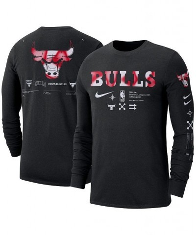 Men's Black Chicago Bulls Essential Air Traffic Control Long Sleeve T-shirt $30.67 T-Shirts