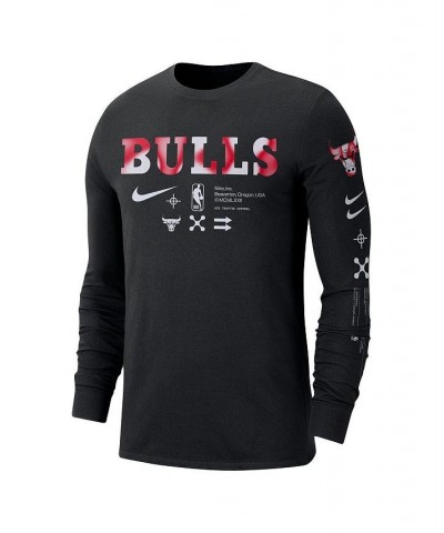 Men's Black Chicago Bulls Essential Air Traffic Control Long Sleeve T-shirt $30.67 T-Shirts