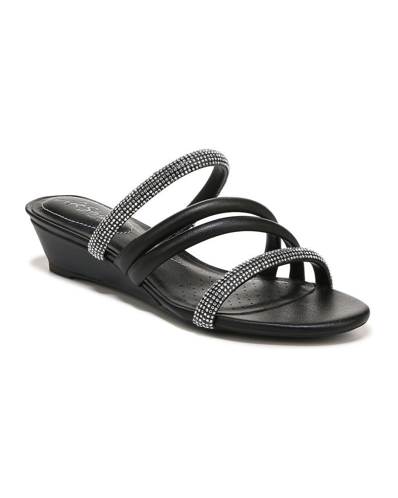 Yours Truly-2 Strappy Sandals Black $32.80 Shoes