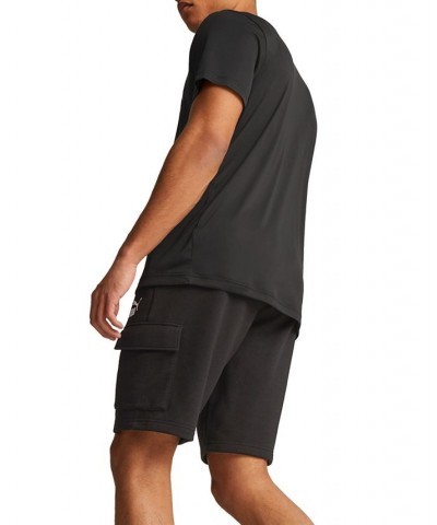 Men's Cargo French Terry Fleece Logo 10" Shorts Black $18.80 Shorts