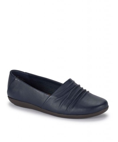 Women's Piper Slip On Flats Blue $32.39 Shoes