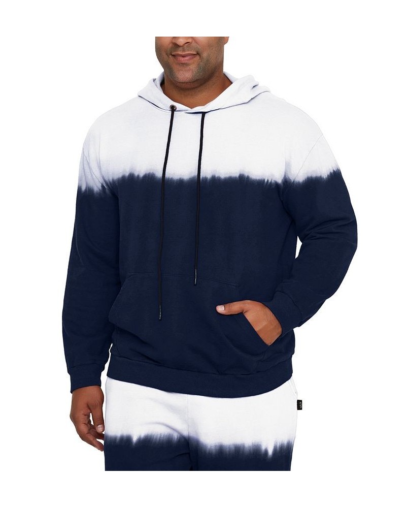 Men's Big and Tall Dip-Dye Hoodie Blue $33.48 Sweatshirt