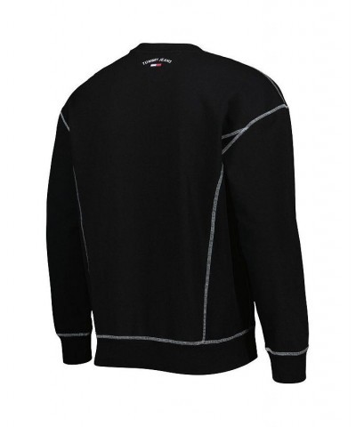 Men's Black San Antonio Spurs Peter French Terry Pullover Crew Sweatshirt $28.70 Sweatshirt