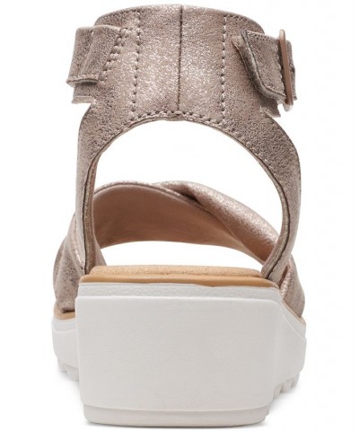 Women's Jillian Bella Ankle-Strap Platform Sandals Tan/Beige $49.35 Shoes